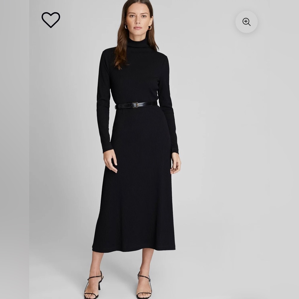 Club Monaco Dress Size Small Charcoal Grey Melissah Knit Midi Long Sleeve NEW